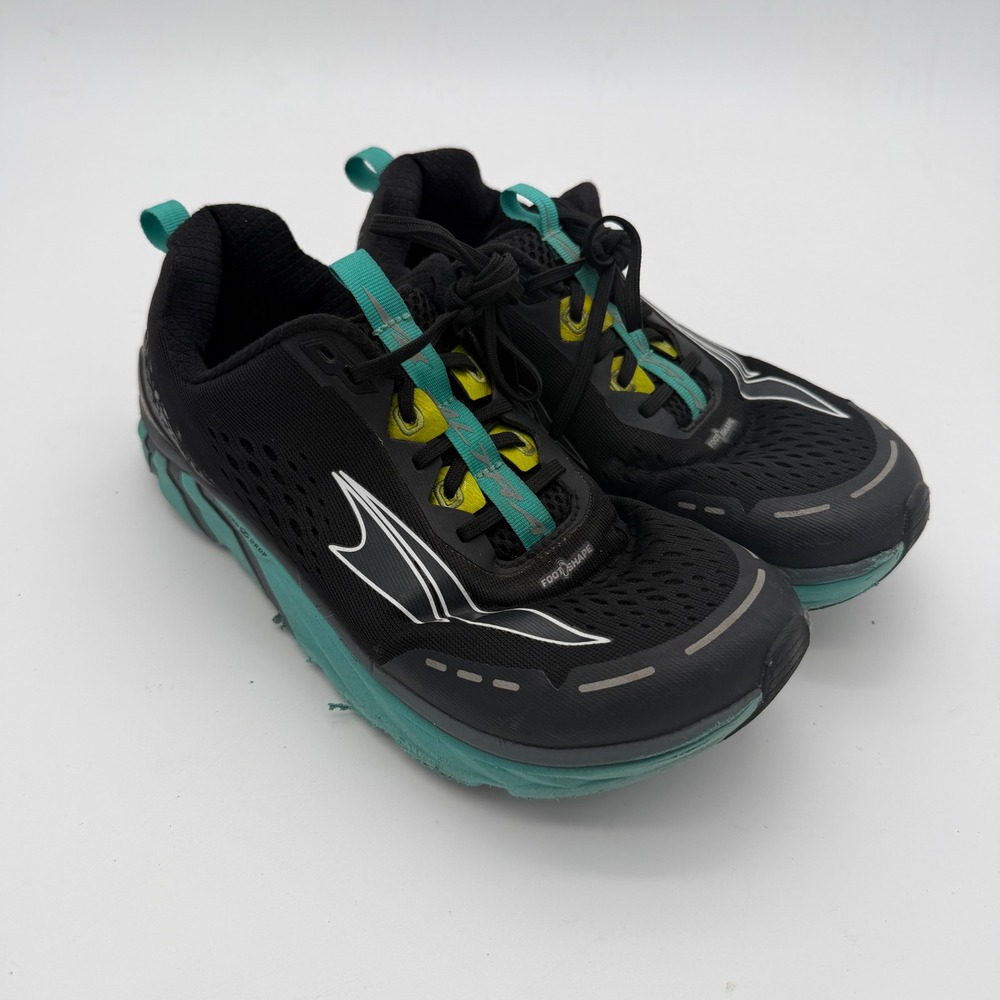 Altra Torin 4 Plush Black Teal Running Shoes Womens 7.5 ALW1937F-035